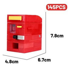 MOC 도시 슈퍼마켓 스트리트 뷰 장면 빌딩 블록 음료 기계 금고 게임 콘솔 디저트 캐비닛 테이블 벽돌 장난감 217644, B12-76