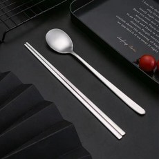 可愛304不鏽鋼便攜餐具三件套組 學生上班族筷子勺子叉子附收納盒 多色靜音設計, 1個, （正品304）勺子+筷子