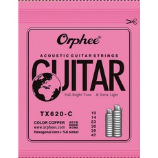 Orphee TX620-C 1047 鍍磷銅 銀合金 民謠吉他弦, 1個, TX620-C(彩青銅)