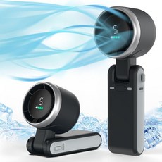 미니 선풍기 3600mAh 7.62cm 5단 USB 충전식, black-1pc