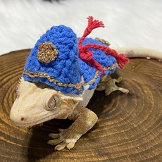 뜨개코할미 크레스티드게코 설한복 크레한복셋트 뜨개한복셋트 크레한복 크레족두리모자 크레갓 뜨개족두리 뜨개갓 뜨개한복 도마뱀한복 도마뱀소품 한복, 단품(블랙), 갓모자