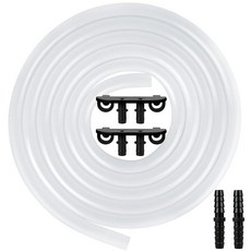 플러그가 있는 아이스 메이커 배수 호스 GE 오팔 너겟 아이스 메이커와 호환되는 아이스 메이커 부품 1.9m(6.22피트) 0.6cm(1/4인치) ID 배수 호스 익스텐션, 플러그가 있는 아이스 메이커 배수 호스, GE 오팔 너