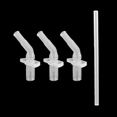 SKATER 보온컵 빨대 헤드 어린이 실리콘 물컵 노즐, 빨대 3개 + 긴 빨대 1개