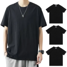 사라포유 [1+1+1] 면티셔츠 빅사이즈 남녀공용무지 반팔티 L-5XL (3종세트)