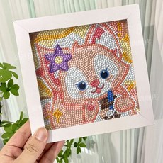 手工鑽石畫玲娜贝儿钻石贴画带框粘钻十字绣星黛露生日礼物手工DIY满钻, 1個, 玲娜贝儿【18*18厘米】满钻,钻石画+工具+不带框