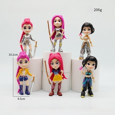 헌트리스 여성단 상품 K-Pop 피규어 모델 블라인드 박스 트렌디 토이 장식품, 6명의 헌터 소녀단[opp 포장]