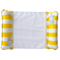 水上吊床 水上浮床 水上浮椅 充氣吊床 水上漂浮床 帶網吊床 小孩 兒童水上樂園 水上活動 水上躺椅 漂浮吊床 戲水必備, 1個, 雙管-水上吊床-檸檬黃, 雙管-水上吊床-檸檬黃