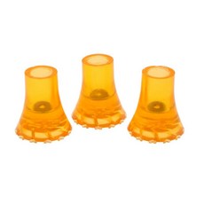 GHSHOP 22mm 미끄럼 방지 단계가있는 3 조각 고무 범퍼 목발, 오렌지, 실리콘