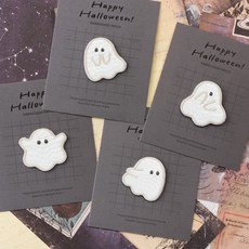 귀여운 유령 와펜 스티커 4종 세트 접착식 폰꾸 부착 패치 할로윈 스티커, 1개, 4종세트