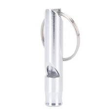 야외 금속 다기능 호루라기 펜던트 키체인 키링 포함 생존 비상 상황 미니 사이즈 1 개, 02 다크 그레이