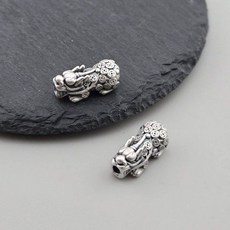 비즈톡 [SVP-08-04]순은펜던트 실버999 복 돈을 물어오는 엽전비휴(소) 17mm