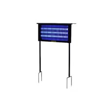 KUKA 戶外太陽能滅蚊燈，適用10-50平方公尺，10W可旋轉太陽能板，升級三燈管，太陽能+插電雙充電系統, 黑色, 10W（不旋转）+3000V灭蚊+双充电系统+插地+悬挂