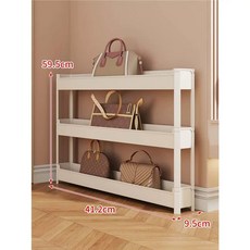 문뒤수납장 가방 폭좁은 얇은 슬림 공간 틈새장 선반 좁은 2단 9.5cm 틈새 인테리어, D. 폭 9.5cm 3겹으로 매치하기 편함 다중 수납