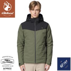Wildland 男防水3in1+羽絨兩件式外套《龍紋綠》 700FP