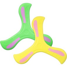 2개 세트 빠른 캐치 부메랑 야외 놀이용 용 손과 눈의 협응력 개발 배드룸 해변 놀이 노란색과 초록색, 2개 세트 빠른 캐치 부메랑 야외 놀이용 남자아이용 손