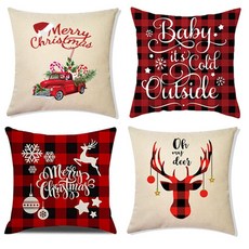크리스마스 포근한 덮개 성탄절 쿠션 45 푹신한 보호막 8종택1 76290pc 1(PC)