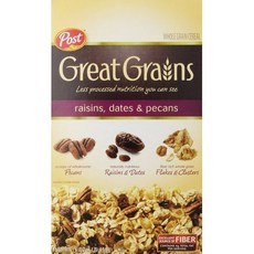 포스트 그레이트 그레인 건포도 대추 & 피칸 시리얼 45 Post Great Grains Raisin Date & Pecan Cereal 16 Ounce (Pack of 3, 1개