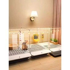 토끼장 케이지 반려 경량 아크릴케이지 트레이 사육 제품, 1개, 1. 방수 싱글형 베이직 (케이지+받침대)