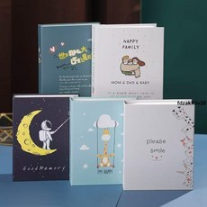 相冊整理本 相冊本6寸拍立得3寸5寸7寸照片插頁式大容量家庭版影集紀念冊相薄, 漫游太空,6寸100張【標準過塑均可放】