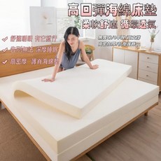 高回彈海綿床墊 柔軟舒適 循環透氣 高密度