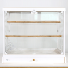 소푸미 버드케이지 앵무새 대형새장 슈가글라이더 파충류 사육장 새집 철제, 중형, 1개, 화이트