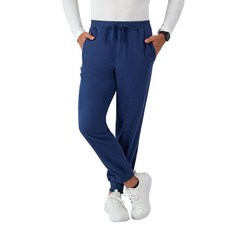 Hanes 헬스케어 남성용 스크럽 조거 팬츠 수분 흡수 및 냄새 제어 여러 포켓 뉴 에보니 3XL