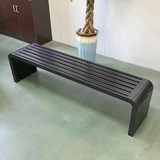 컬러풀 철제 벤치 카페 의자 야외 정류장 펜션 공원, AQ. 검은 100x40x45