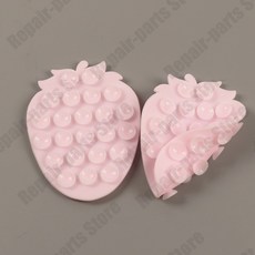 2개입 딸기 모양 휴대폰 흡착컵 홀더 범용 차량 내비게이션 스탠드 셀카 도구 고정 패드, [08] light pink