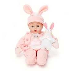 업위드 마담알렉산더 핑크토끼 아기인형 아기돌보기 아기재우기놀이 핑크토끼인형