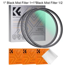 K&F CONCEPT 49-82mm 블랙 디퓨전 필터 1 1/2 멀티 코팅 카메라 렌즈 52mm, 02 1 with 1-2 Set, 03 49mm, 01 China Mainland