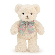泰迪熊玩偶 可愛小熊公仔 生日禮物 毛絨玩具, 1個, 米白色,25cm