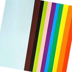 8절 240g 색마분지 100매 학습교재용 공예용, 노랑