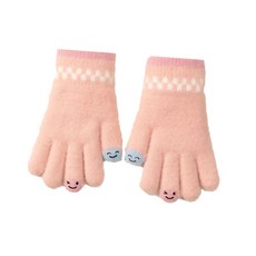 兒童可愛笑臉針織手套 冬季保暖舒適寶寶手套