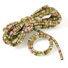 비드호븐 5 47야드 에스닉 스타일의 천 코드 보헤미안 원형 땋은 실줄 화려한 로프 골드 약간 탄력 있는 끈 DIY 팔찌 목걸이 주얼리 만들기 선물 포장 오렌지 레드, Green, 5 mm