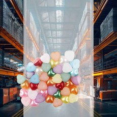 반쪽진주 하트 색상혼합 10mm 슬라임재료 미술만들기 팔찌만들기 팔찌재료 슬라임비즈 크리스탈비즈