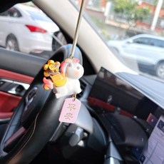 汽車掛件馬上有錢花 2026馬年吉祥物 車內吊飾 後視鏡平安裝飾, 1個, 馬上發財+保平安