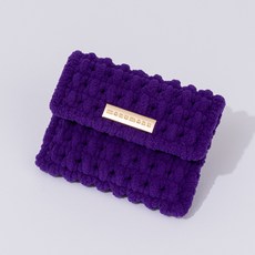 모누의 네트공예 - 벚꽃팝콘 카드지갑 DIY 키트 (영상제공), 퍼플, 1개