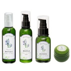 MONSA女士露珠草套裝，化妝水、乳液、精華液、面霜，滋潤保濕，平衡油脂, 1套
