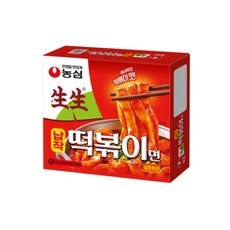농심 생생 납작 떡볶이면, 258g, 3개