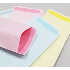근영사 한지봉투 6매 이중봉투 편지봉투 돈봉투, 분홍