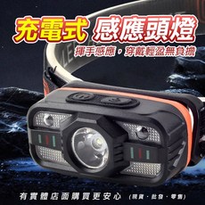 興雲網購 充電式 頭燈 登山 露營 工作 照明 智能感應頭燈, 1個, 感應頭燈