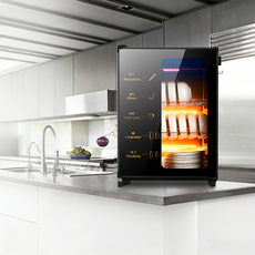 한신전자 뽀송 식기건조기 칼소독기 식기살균건조기 살균 소독기 수저 나이프 컵 소독기, 86리터(스테일레스)