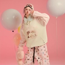 고양이 강아지 대전 스키 후드티 넉넉한 아웃도어 단일 이중 겨울용