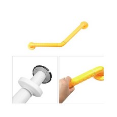 복지관 재활센터 계단 엠보 보조 손잡이 300mm 옐로우