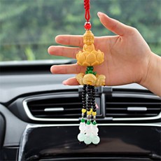 두루픽 부처님 차량 장식 태슬 구슬 자동차 인테리어 차걸이