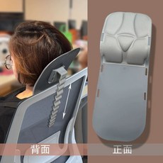 사무용 컴퓨터 의자용 허리 베개 가능한 설치 베개 높이 등받이 지지 조절식 드릴 없이 조, 1개, C. 업그레이드 버전 그레이 스트랩 포함