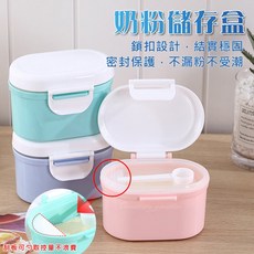 奶粉分裝盒 附湯匙 密封保護 攜帶式奶粉罐, 1個, 小號,粉