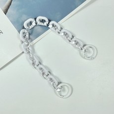 아크릴 휴대폰 가방 체인 줄 스트랩 25cm, 3개, 화이트