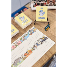 [대구굿즈] 2025 미니 캘린더 일러스트 명함 달력 대구 여행 기념품, 1개