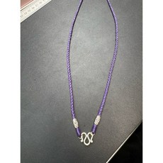 純手工編織蠟繩變態紫色純銀名牌，獨特手工編織，純銀材質，紫色個性風格, 1個, 紫色